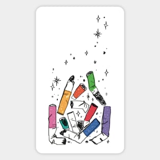 Colorful Cigarette Butts Magnet